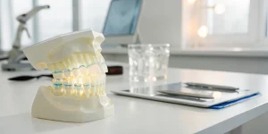 A dental model used to plan how to perform a sinus lift.