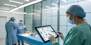 Surgeons performing a procedure in a hands-on live implant surgery course.