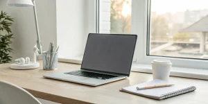 Dental continuing education online courses on a laptop at a professional's desk.