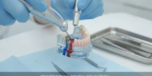 Hands-on dental implant osteotomy drilling protocol training on a dental model